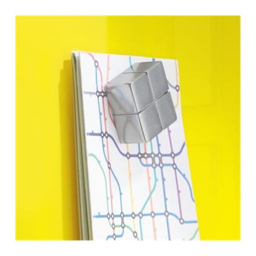 Extra erős kockamágnes, 4 db, SIGEL "SuperDym", ezüst