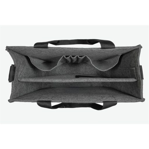 Irodai válltáska, vállpánttal, M méret, 36x28x15 cm, SIGEL "Classic", sötétszürke