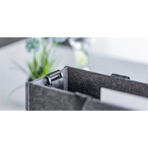 Irodai válltáska, vállpánttal, M méret, 36x28x15 cm, SIGEL "Classic", sötétszürke