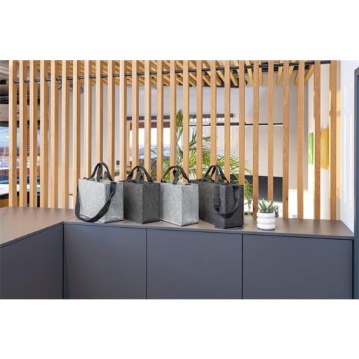 Irodai válltáska, vállpánttal, M méret, 36x28x15 cm, SIGEL "Classic", sötétszürke