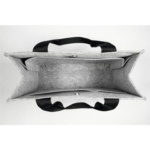 Irodai válltáska, M méret, 36x28x15 cm, SIGEL "Basic", világosszürke