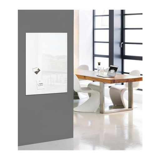 Mágneses üvegtábla, 100x65 cm, SIGEL "Artverum® fehér