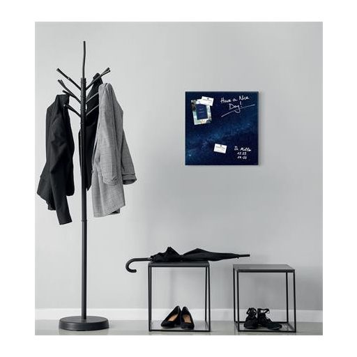 Mágneses üvegtábla, 48x48x1,5 cm, SIGEL "Artverum® ", Galaxy mintázat