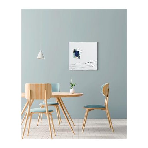 Mágneses üvegtábla, 48x48x1,5 cm, SIGEL "Artverum® ", Little birds mintázat, matt