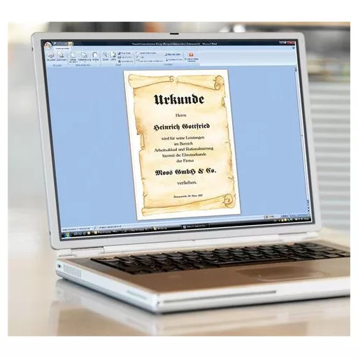 Előnyomott papír, A4, 90 g, SIGEL "Oklevél Pergamen"