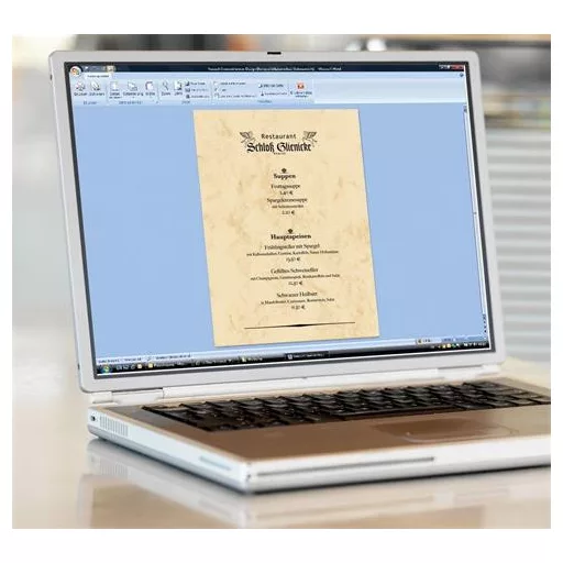 Előnyomott papír, kétoldalas, A4, 200 g, SIGEL, bézs, márványos