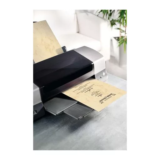 Előnyomott papír, kétoldalas, A4, 200 g, SIGEL, bézs, márványos