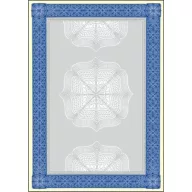   Előnyomott papír, A4, 185 g, SIGEL "Oklevél", kék