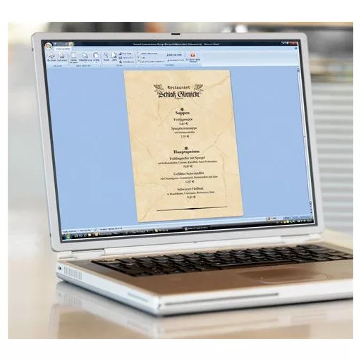 Előnyomott papír, kétoldalas, A4, 90 g, SIGEL, bézs, gránit