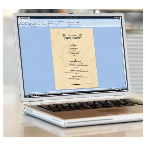 Előnyomott papír, kétoldalas, A5, 90 g, SIGEL, bézs, márványos