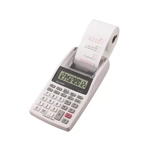 Számológép, szalagos, 12 számjegy, 2 színű nyomtató, SHARP "EL-1611V"