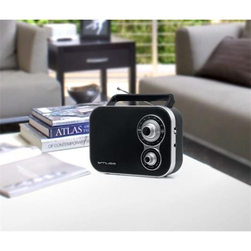 Rádió, hordozható, MUSE, "M-051R", fekete