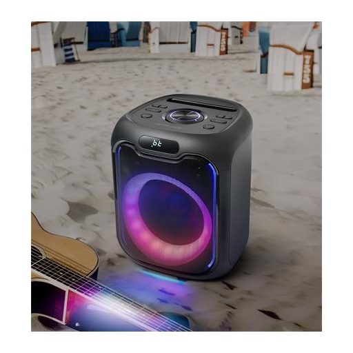 Hangszóró, Bluetooth, mikrofonnal, LED fényekkel, 150W, MUSE "M-1803DJ", fekete