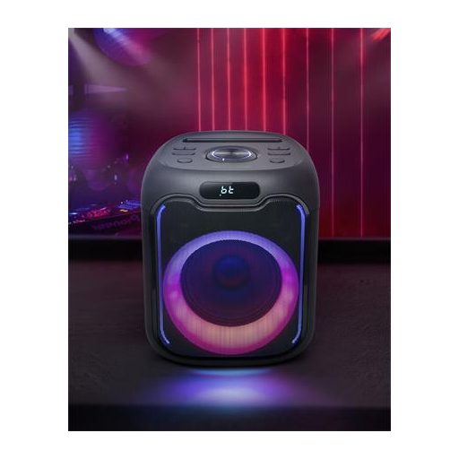 Hangszóró, Bluetooth, mikrofonnal, LED fényekkel, 150W, MUSE "M-1803DJ", fekete