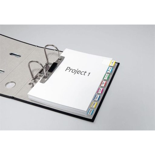 Jelölőcímke, megerősített, fehér szélű, 25x38 mm, 6x10 db, SIGEL, vegyes színek