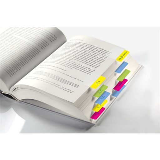 Jelölőcímke, megerősített, színes szélű, 50x38 mm, 4x5 db, SIGEL, vegyes színek