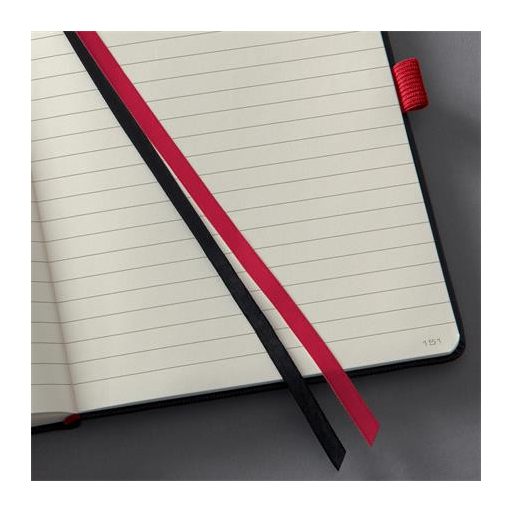 Jegyzetfüzet, exkluzív, A4, vonalas, 97 lap, keményfedeles, SIGEL "Conceptum Red Edition", fekete-piros