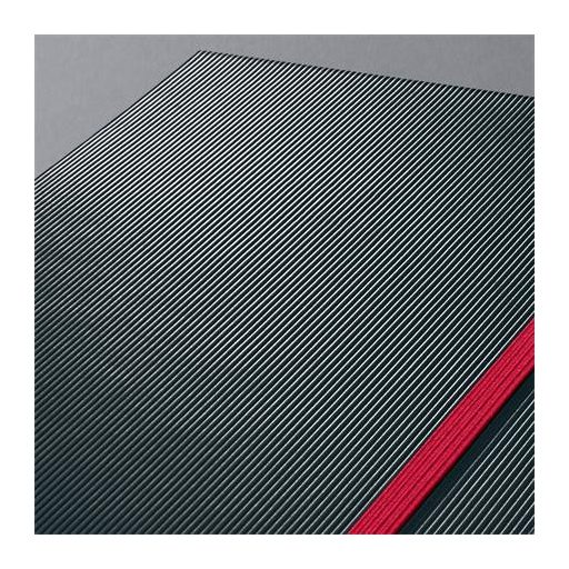 Jegyzetfüzet, exkluzív, A5, kockás, 97 lap, keményfedeles, SIGEL "Conceptum Red Edition", fekete-piros