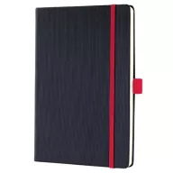   Jegyzetfüzet, exkluzív, A5, vonalas, 97 lap, keményfedeles, SIGEL "Conceptum Red Edition", fekete-piros