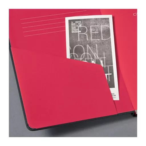 Jegyzetfüzet, exkluzív, A5, vonalas, 97 lap, keményfedeles, SIGEL "Conceptum Red Edition", fekete-piros