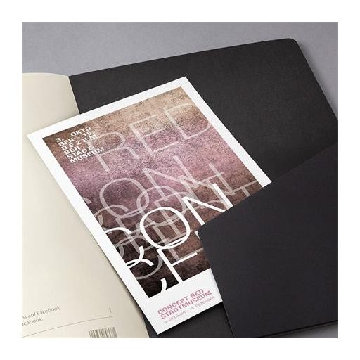 Füzet, exkluzív, A5, kockás, 60 lap, keményfedeles, SIGEL "Conceptum", fekete