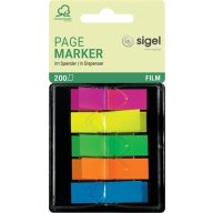   Jelölőcímke, műanyag, "Z", 5x40 lap, 12x45mm, SIGEL, vegyes szín