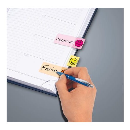 Jelölőcímke, papír, 5x40 lap, 20x50 mm, SIGEL "Smile", vegyes szín