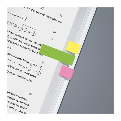 Jelölőcímke, papír, 5x40 lap, 12x50 mm, SIGEL "Brilliant Mini", vegyes szín