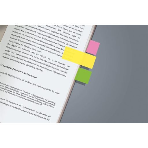 Jelölőcímke, papír, 4x40 lap, 20x50 mm, SIGEL "Brilliant", vegyes szín