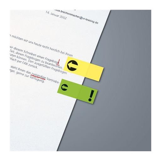 Jelölőcímke, papír, 4x40 lap, 20x50 mm, SIGEL, vegyes szín