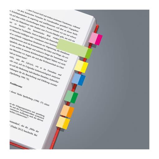 Jelölőcímke, papír, 10x50 lap, 15x50 mm, SIGEL "Multicolor", vegyes szín