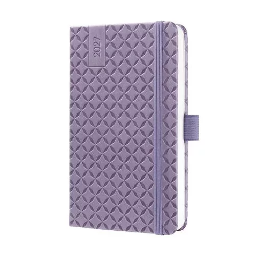 Naptár, A6, heti, 2027, kemény borító, SIGEL "Jolie",  Lavender Purple