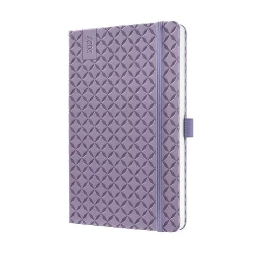 Naptár, A5, heti, 2027, kemény borító, SIGEL "Jolie",  Lavender Purple