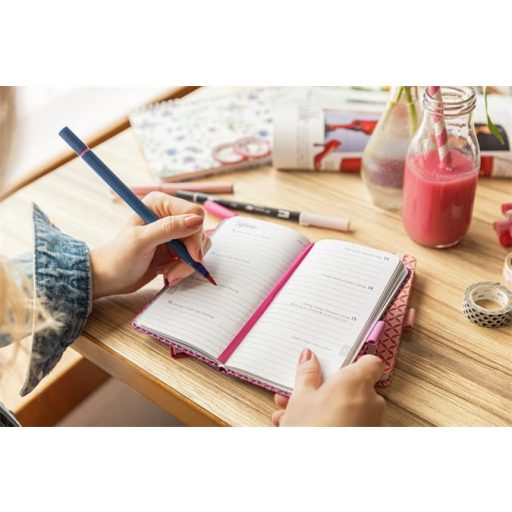 Naptár, A6, heti, 2026, kemény borító, SIGEL "Jolie", Grey love