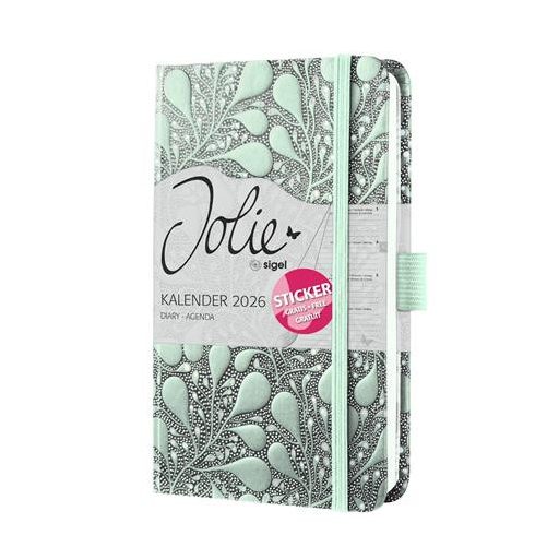 Naptár, A6, heti, 2026, kemény borító, SIGEL "Jolie", Enchanted Nature