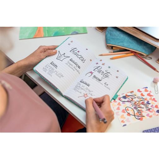 Jegyzetfüzet, exkluzív, A5, vonalas, 96 lap, keményfedeles, SIGEL "Jolie", porkék