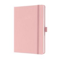   Jegyzetfüzet, exkluzív, A5, vonalas, 96 lap, keményfedeles, SIGEL "Jolie", világos rózsaszín