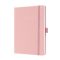 Jegyzetfüzet, exkluzív, A5, vonalas, 96 lap, keményfedeles, SIGEL "Jolie", világos rózsaszín