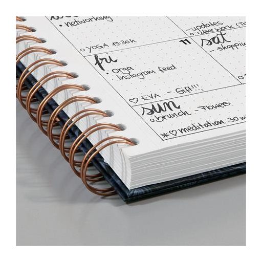 Spirálfüzet, 162x215 mm, pontrácsos, 60 lap, keményfedeles, SIGEL "Jolie", Batik Holi