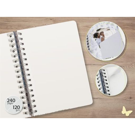 Spirálfüzet, 168x215 mm, sima, 120 lap, keményfedeles, SIGEL "Jolie Garden Love"