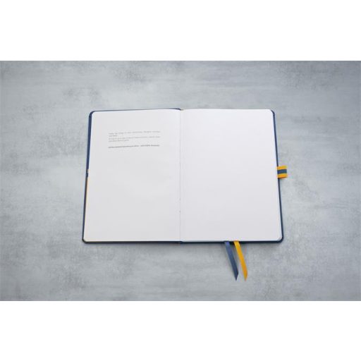 Jegyzetfüzet, exkluzív, A5, vonalas, 88 lap, keményfedeles, SIGEL "Linescape", kék-sárga