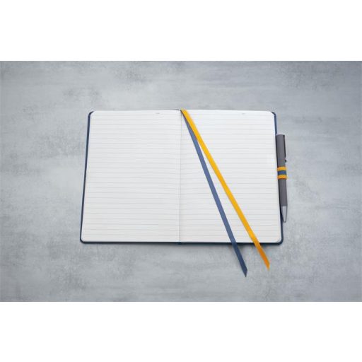 Jegyzetfüzet, exkluzív, A5, vonalas, 88 lap, keményfedeles, SIGEL "Linescape", kék-sárga