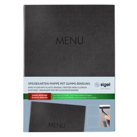 Étlaptartó, A4, keményfedeles, SIGEL, antracit