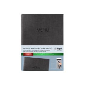 Étlaptartó, A5, keményfedeles, SIGEL, antracit
