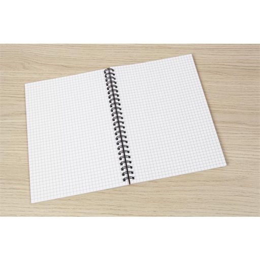 Spirálfüzet, A5, kockás, 80 lap, puhafedeles, SIGEL "Quicknote", kék-szürke