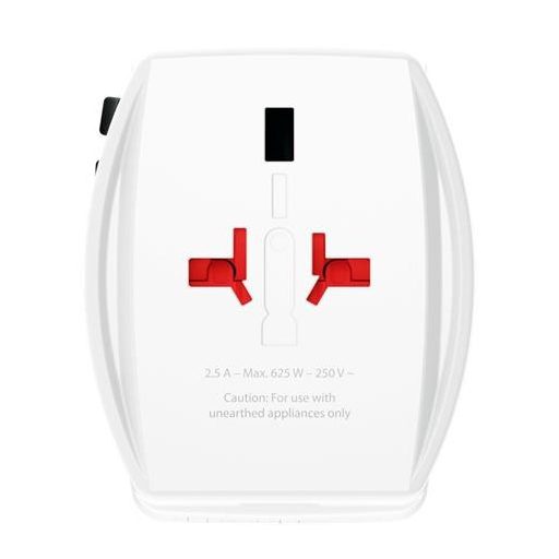 Adapter, világutazóknak, 1xUSB-A, 1xUSB-C PD, 65W, USB-C kábel, SKROSS