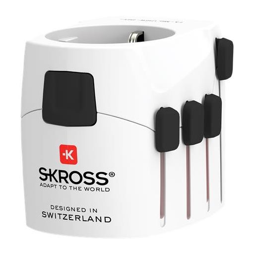 Adapter, világutazóknak, földelt, SKROSS