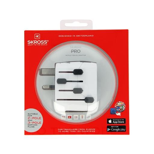 Adapter, világutazóknak, földelt, SKROSS