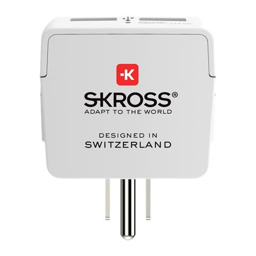 Adapter, Egyesült Államokba utazóknak, USB, földelt, SKROSS