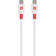 Töltőkábel, USB-C/USB-C, 1,2m, SKROSS, fehér